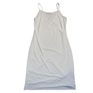 Anne Fontaine Chani Camisole Midi Wrap Dress White Slip Size 40 6-8